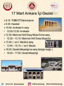 Ankara gezimiz hakkında duyuru